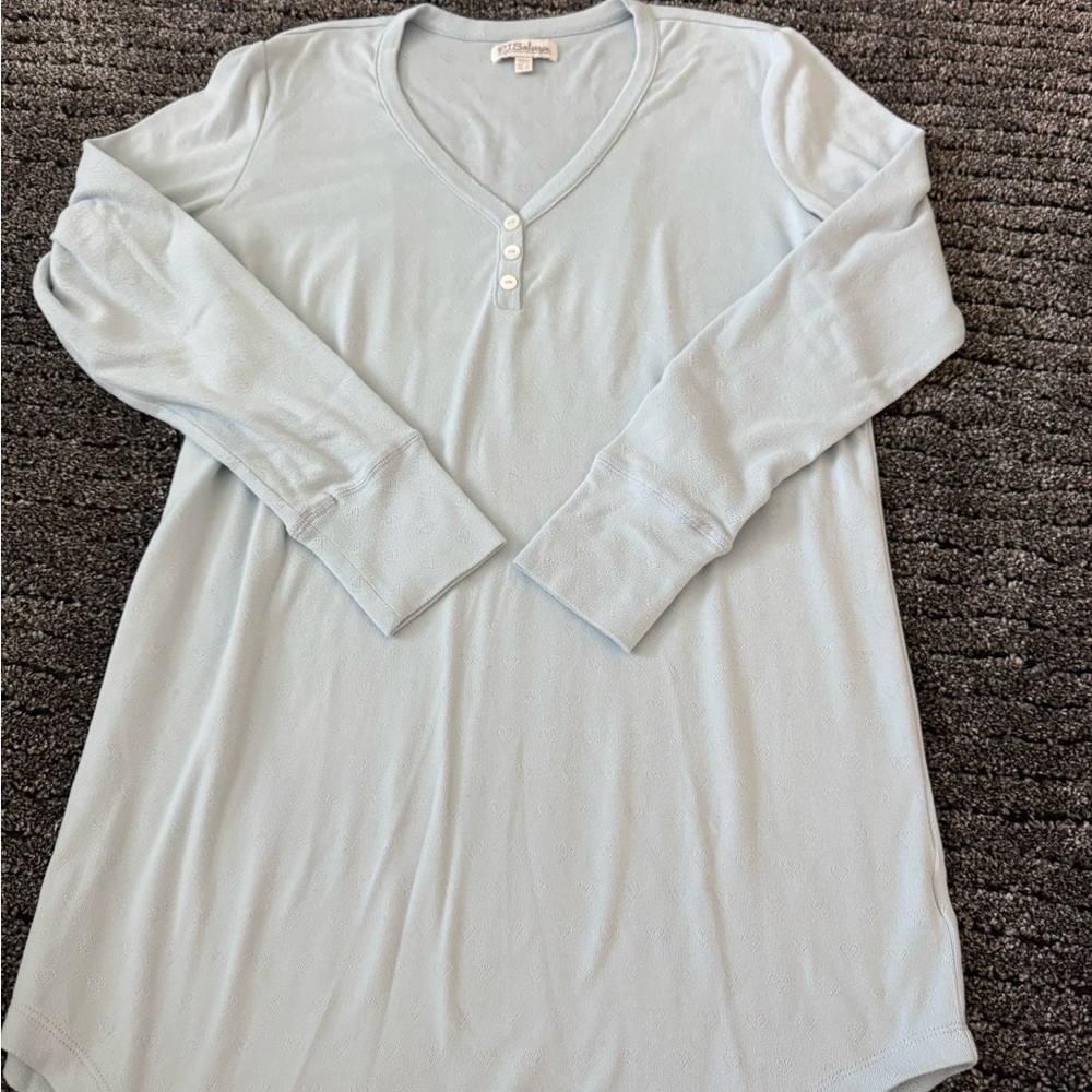 P.J. Salvage Soft Blue Knit Top